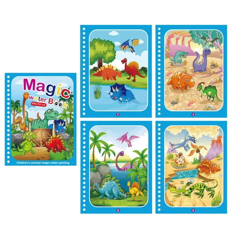 Children Reusable Coloring Book Magic Water Drawing Book DIY Kindgarten Graffiti Painting Drawing Toys Early Education Toys