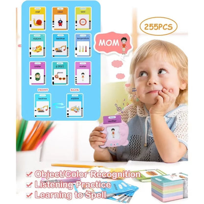 Q0KB Kids Listen Talking Flash Cards Toddler Educational Learning Toy Reading Machine