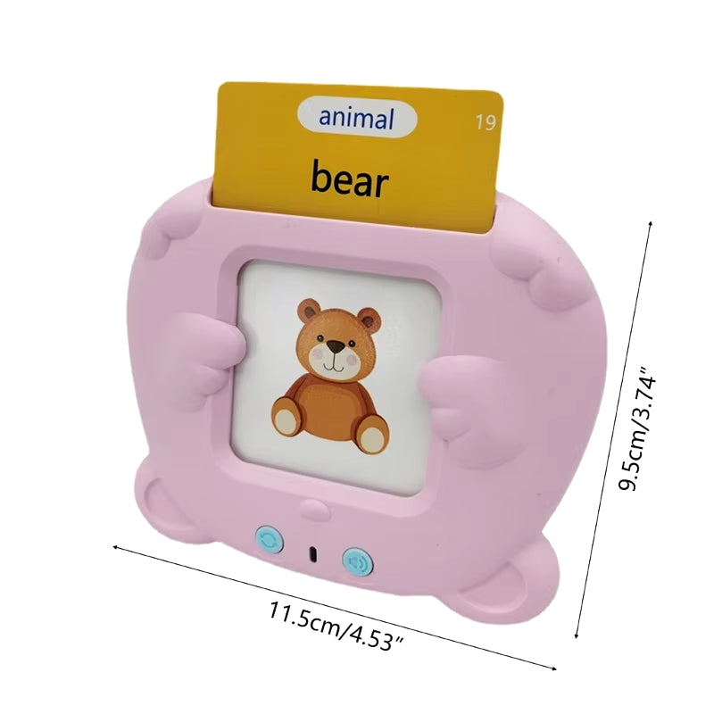 Q0KB Kids Listen Talking Flash Cards Toddler Educational Learning Toy Reading Machine