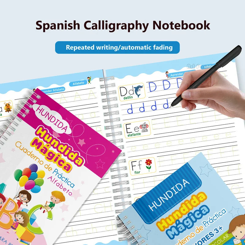 Magic Book Copy Books for Kids Spanish Calligraphy Notebook Montessori Free Shipping Learning Children Caligraphy Practice